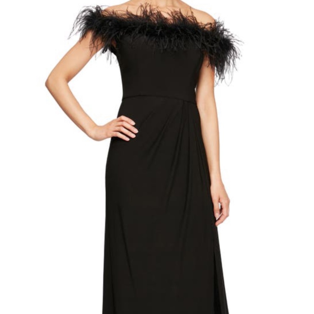Alex Evenings Black Gown, size 10 petite